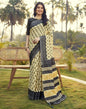 Ready to Wear Pastel Yellow & Grey Cotton Printed Saree