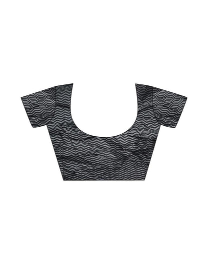 Ready to Wear Pastel Yellow & Grey Cotton Printed Saree