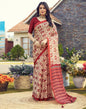 Ready to Wear Beige & Red Cotton Printed Saree