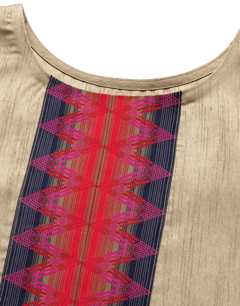 Beige Kurti with Pant And Dupatta | Leemboodi