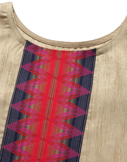 Beige Kurti with Pant And Dupatta | Leemboodi