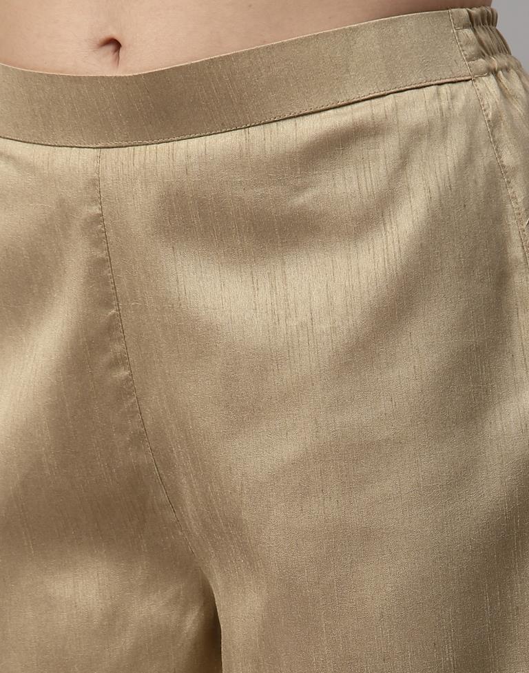 Beige Kurti with Pant And Dupatta | Leemboodi