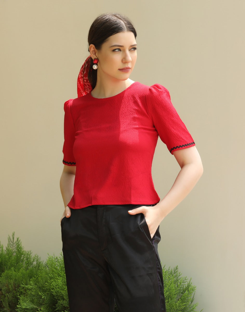 Red Solid Top | Sudathi