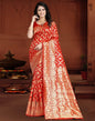 Red Banarasi Silk Saree