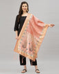 Splendiferous Peach Coloured Poly Silk Digital Printed Dupatta | Sudathi