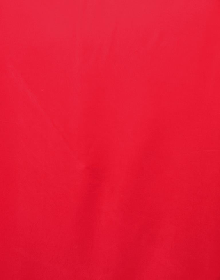 Fabulous Red Coloured Plain Crepe Dress | Sudathi