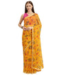 Yellow Coloured Chiffon Printed Casual saree | Sudathi