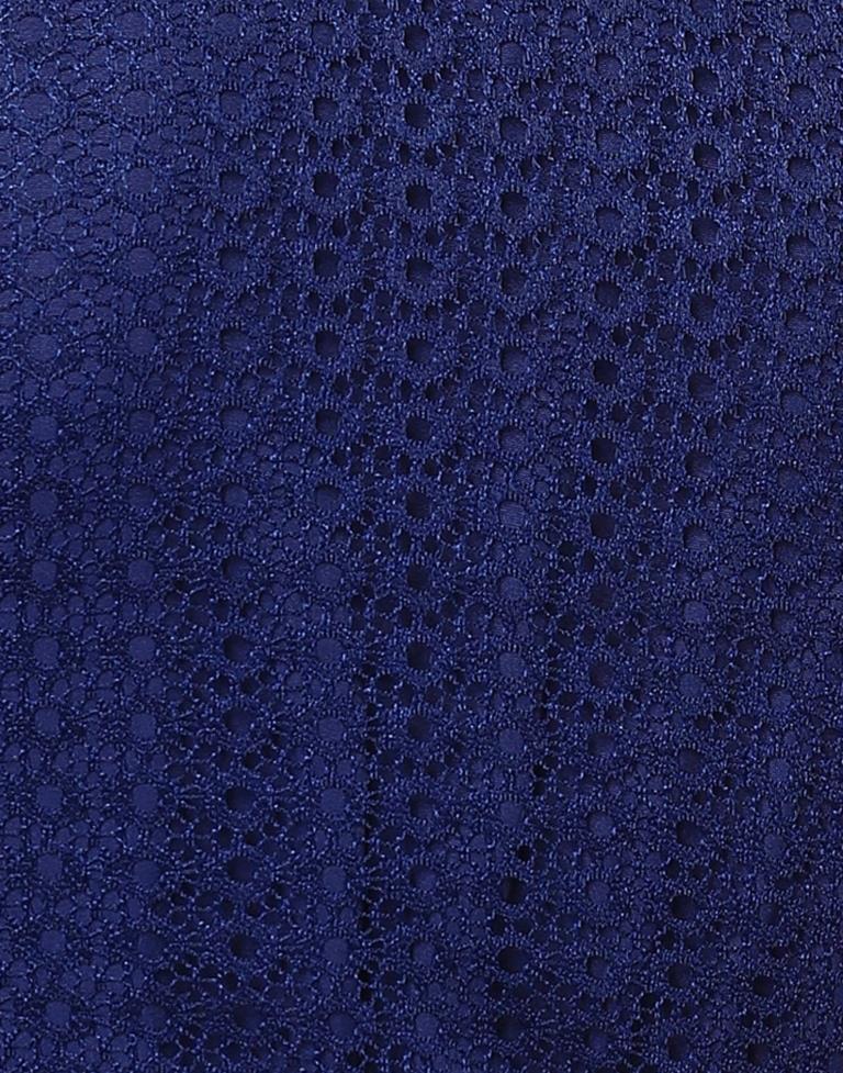 Ravishing Navy Blue Coloured Net Russell Net Tops | Sudathi
