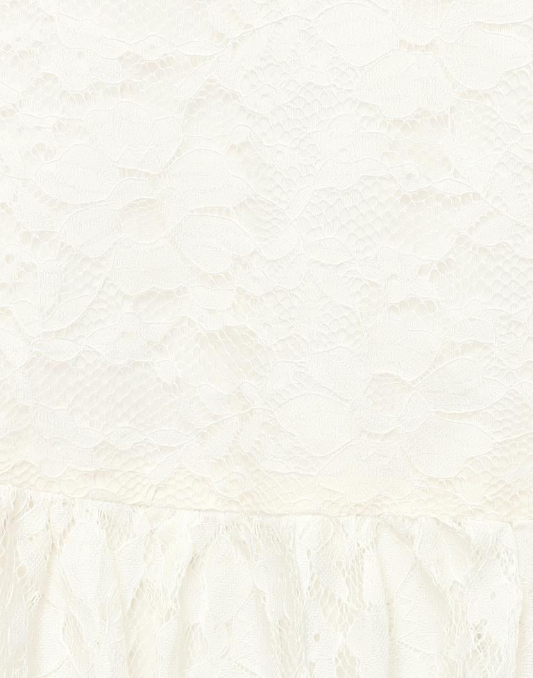 Desirable White Coloured Net Russell Net Tops | Sudathi