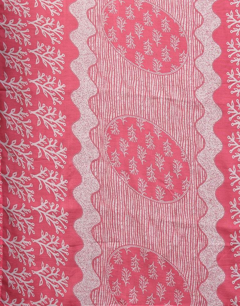 Pink Printed Kurta With Pant And Dupatta