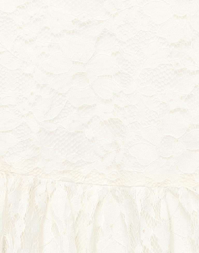 Fantastic White Coloured Net Russell Net Dress | Sudathi