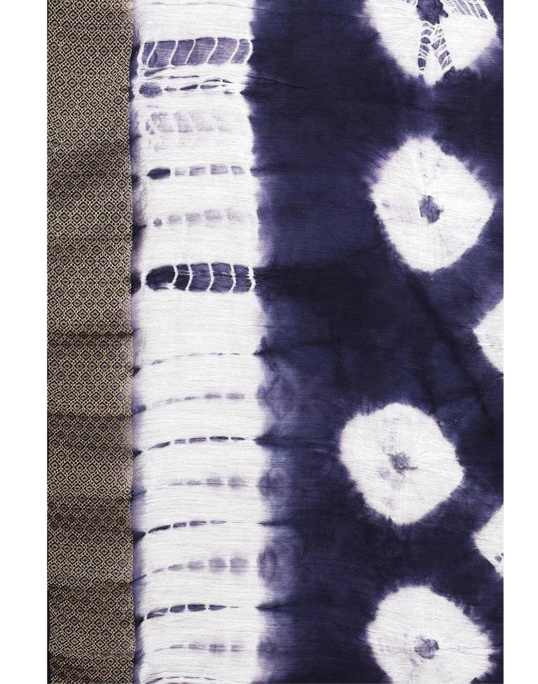 Navy Blue Coloured Poly Cotton Bandhani Printed Dupatta | Sudathi