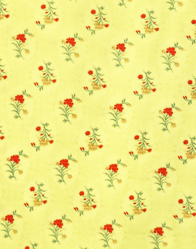 Breezy Yellow Coloured Printed Rayon Tops | Sudathi