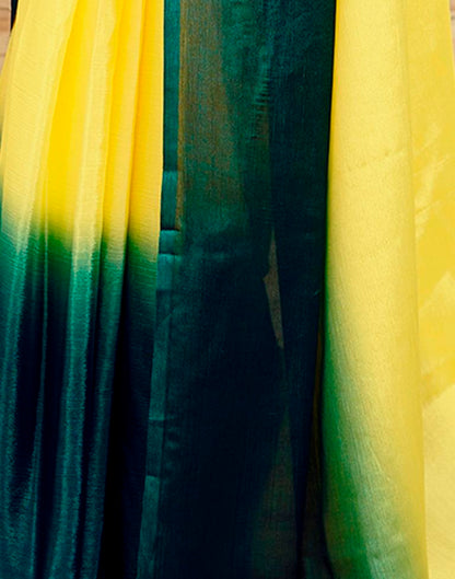 Ready to Wear Yellow Chiffon Plain Saree