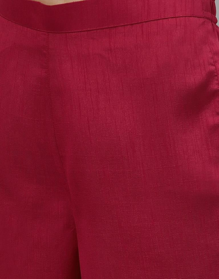 Cherry Pink Kurti With Pant And Dupatta | Leemboodi