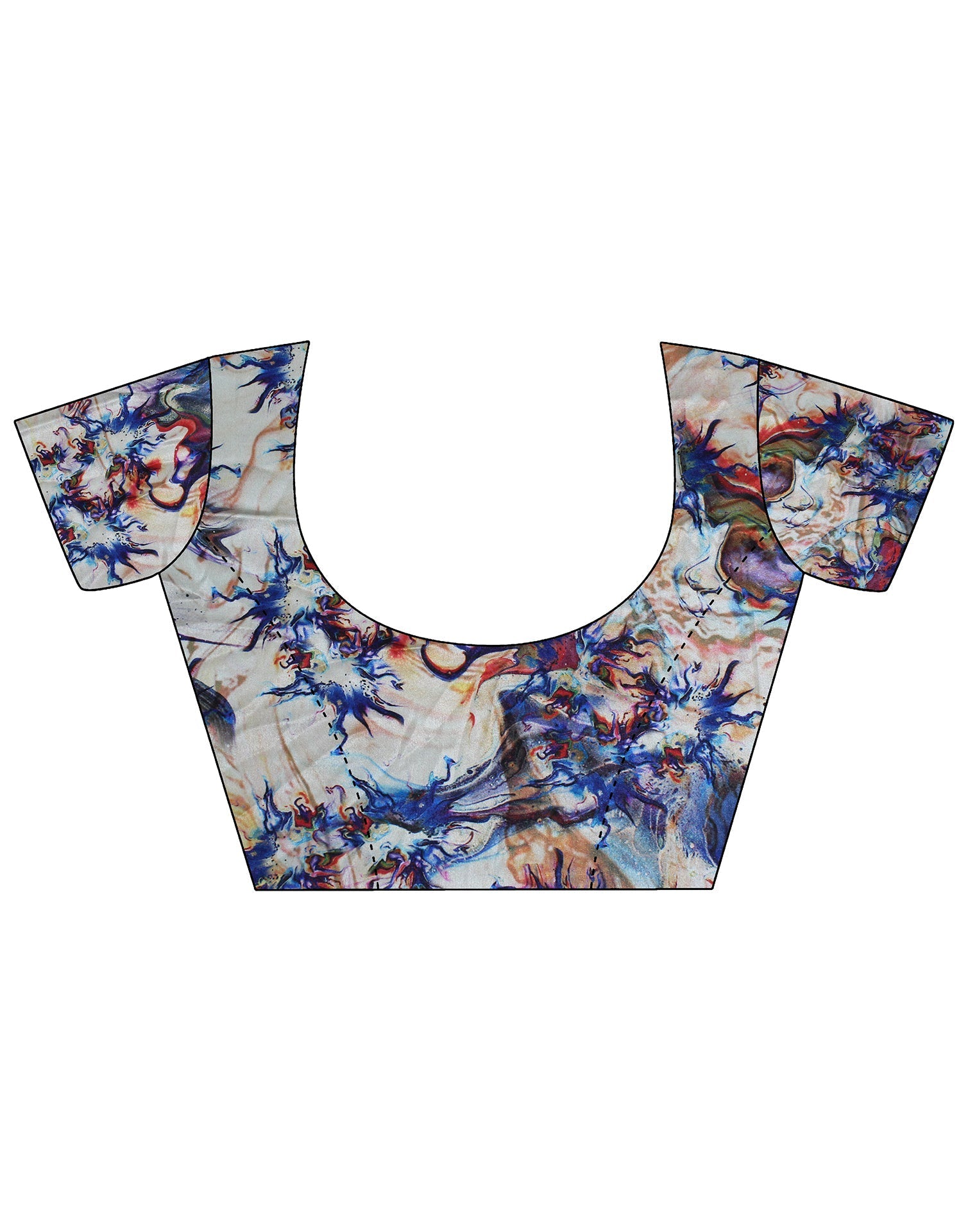 Multicoloured Silk Printed Saree | Leemboodi