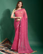 Pink Heavy Chiffon Leriya Printed Saree | Leemboodi