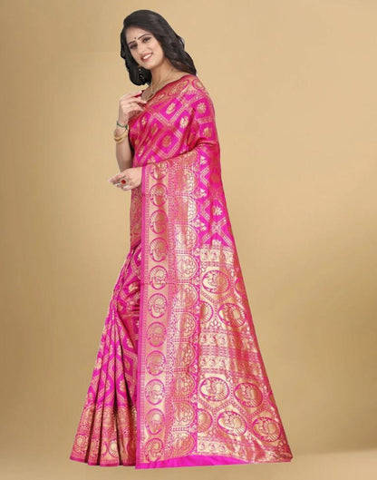 Pink Banarasi Silk Saree