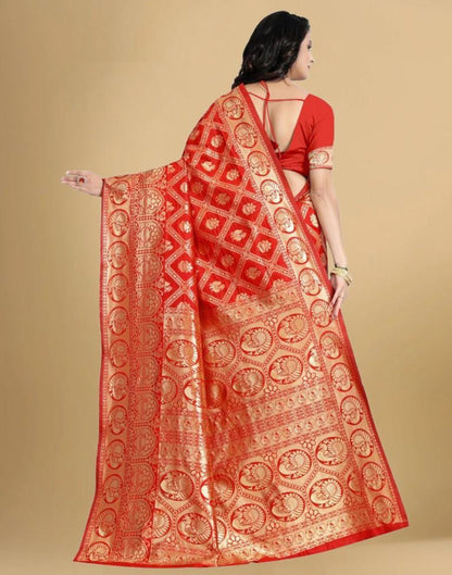 Red Banarasi Silk Saree