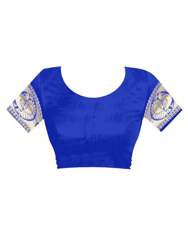 Blue Jacquard Banarasi Silk Saree