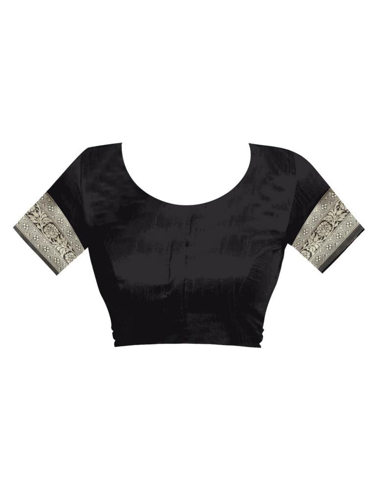 Black Jacquard Banarasi Silk Saree