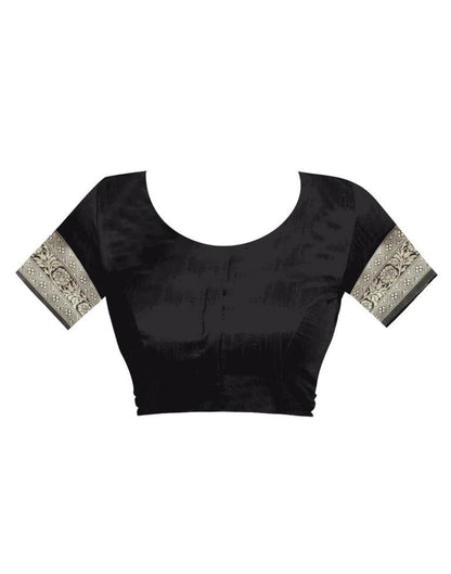 Black Jacquard Banarasi Silk Saree