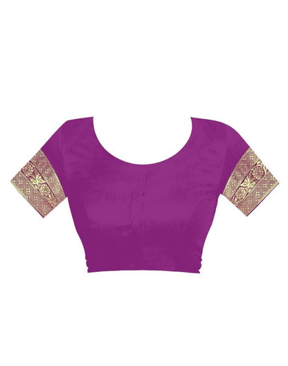Purple Jacquard Banarasi Silk Saree