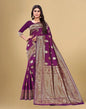 Purple Jacquard Banarasi Silk Saree