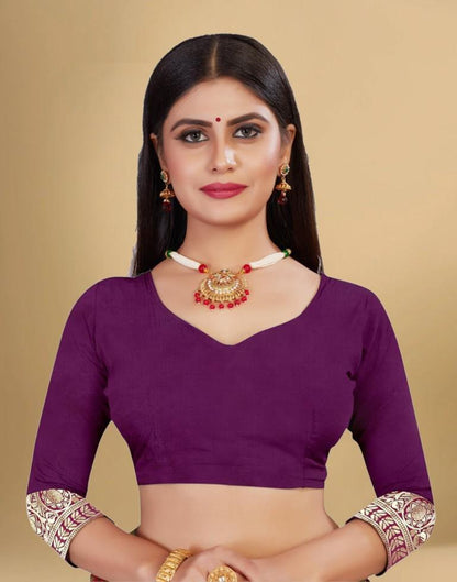 Purple Jacquard Banarasi Silk Saree