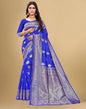 Royal Blue Jacquard Banarasi Silk Saree
