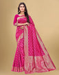 Pink Banarasi Silk Saree