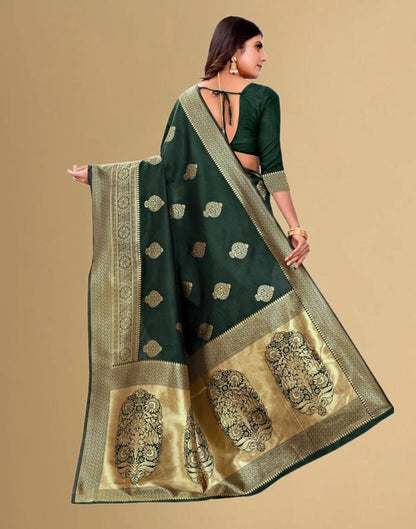 Green Jacquard Banarasi Silk Saree