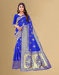 Royal Blue Jacquard Banarasi Silk Saree