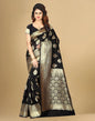 Black Jacquard Banarasi Silk Saree