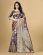Gold & brown Jacquard Banarasi Silk Saree