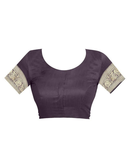 Gold & brown Jacquard Banarasi Silk Saree