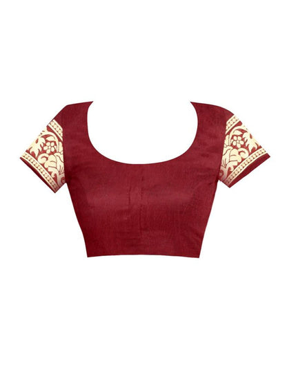Maroon Banarasi Silk Saree