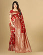 Red Jacquard Banarasi Silk Saree