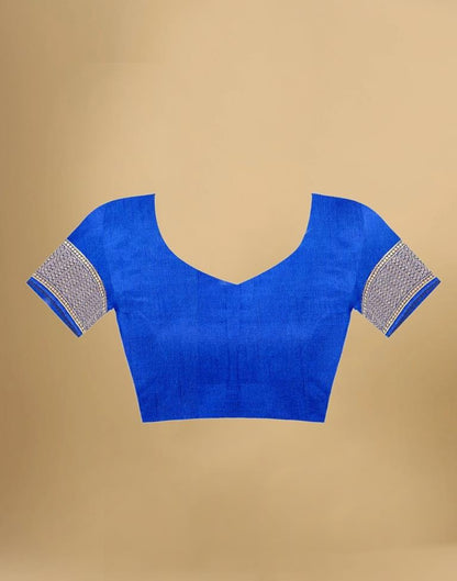 Blue Jacquard Banarasi Silk Saree