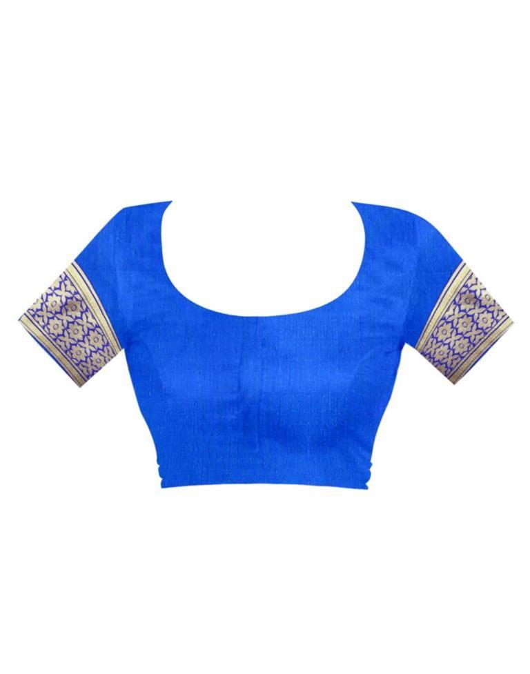 Blue Jacquard Banarasi Silk Saree