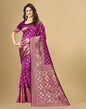 Purple Banarasi Silk Saree