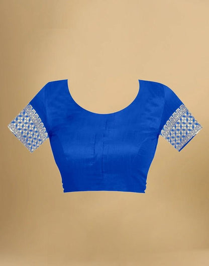 Blue Banarasi Silk Saree