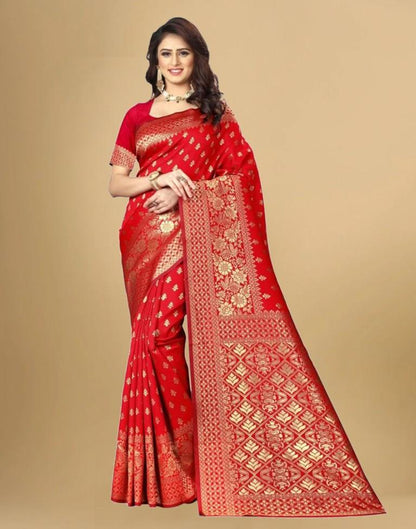 Red Banarasi Silk Saree