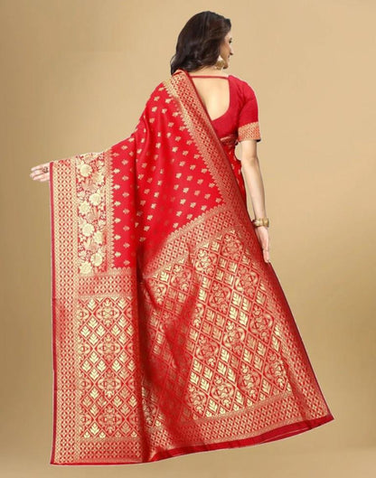 Red Banarasi Silk Saree