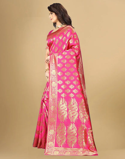 Pink Banarasi Silk Saree