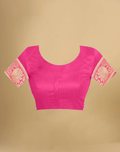 Pink Banarasi Silk Saree