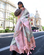Multicoloured Printed Organza Saree