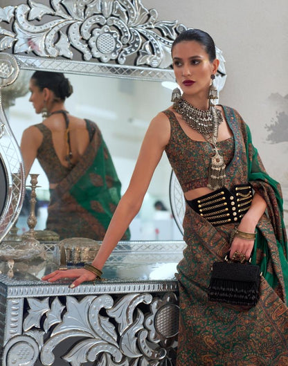 Green Jacquard Silk Saree