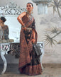 Black Jacquard Silk Saree