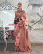 Light Pink Jacquard Silk Saree